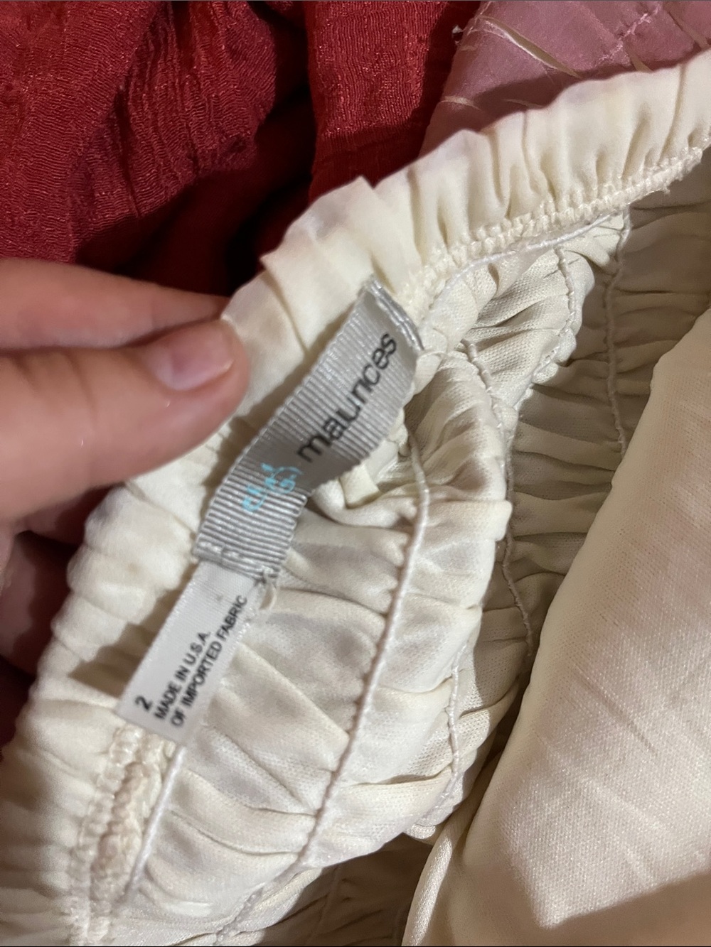 Size 18 Maurices Pink and Cream Strapless Ruffle Dress - Picture 2 of 5